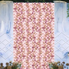 6 Pcs Flower Wall Panel Floral Backdrop,24 * 16in Artificial Flower Wall Panels
