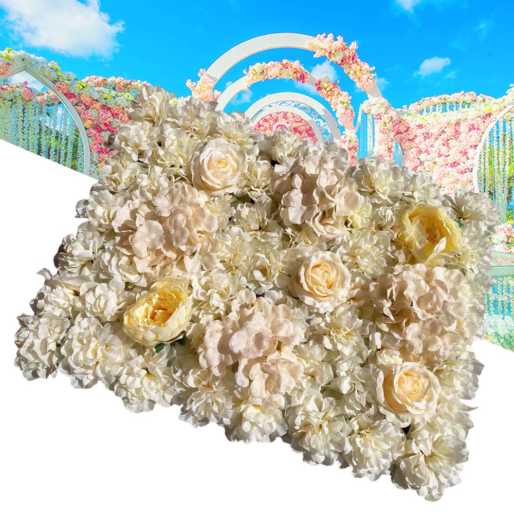 New Romantic 6 Pack Artificial Silk Flower Wall Panels Wedding Party Venue Decor