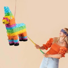 16″ x 22″ Assorted Colorful Paper Donkey Pinatas for Fiesta Party Decorations