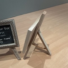 Wedding Direction Signs Set of 2 Rustic Wood Chalk Board Easel