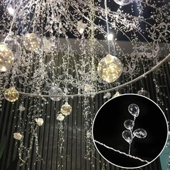 1.5M DIY Acrylic Crystal Beads Curtain Garland Branch String Party Wedding Decor