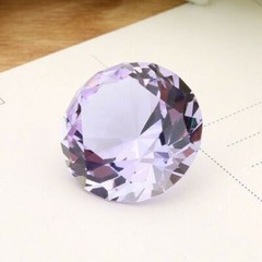 200mm Huge Purple Crystal Diamond Paperweight Wedding Centerpieces Gifts