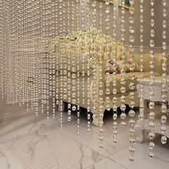 99Ft Acrylic Crystal Garland Strands – Hanging Chandelier Gem Bead Chain – 14Mm