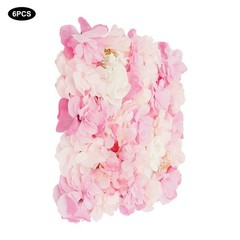 6 Pieces Reusable Design Silk And Pe Artificial Flower Wall Panel 16.54*16.54in