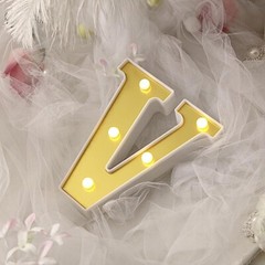 6″ tall GOLD V LED Lighted Marquee Letters Sign Party Wedding Events Decorations