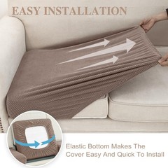 Couch Cushion Cover Chaise Lounge Cover Washable Separate Seat Chaise Couch C…