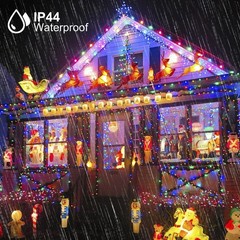 weillsnow 500 LED Multicolor Outdoor Christmas Lights, 164Ft Plug in Waterpro…