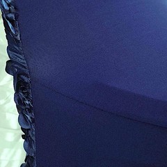 Navy Blue Satin Rosette SPANDEX Stretchable Banquet CHAIR COVER Wedding