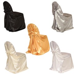 YCC Linens – 6 Pack Satin Self-Tie Universal Chair Covers for weddings & parties