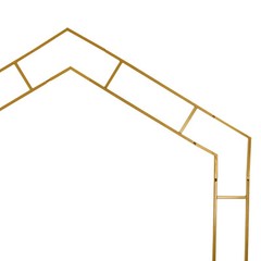 7.9ft Feet White/Gold Metal Arch for Wedding Party Decoration-Free&Fast Shipping