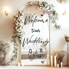 Welcome to Our Wedding Signs Decals Wedding Welcome Sign Selfie Mirror Decal …
