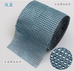 Diamond Rhinestone Ribbon Mesh Wrap Sheet Wedding Party Floral Decorations