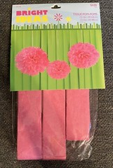 Party Decorations Tissue Paper Pom Poms Decoration Birthday Pink 16″ 12 inch