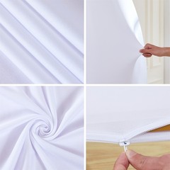 5FT Wedding Arch Cover Backdrop Stands 2-Sided Fabric Half Moon Shape