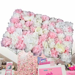New 6* Artificial Flower Wall Hydrangea Panel Bouquet Wedding Party Home Decor