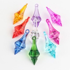 30Pcs 18*46mm Hanging Pendant Diamond Drop Chandelier Acrylic Crystal Bead Home