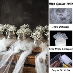 Empire Yellow Tulle Fabric Roll 6”by 100 Yards (300 ft) Soft Tulle Spool f