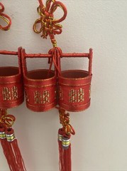 2 Pair Of Chinese Traditional Marry Offsping Treasure Bucket 2.5X2.25中國傳統結婚子孫寶堂筒