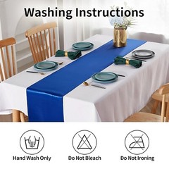5 Pcs Satin Table Runner Wedding Banquet Decoration Tablecloth Party (12″X108″)