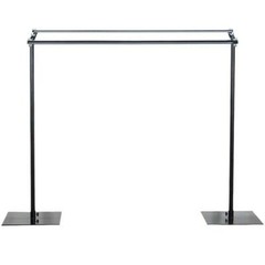 10 ft Black Dual Cross Bar Photography Backdrop Stand Wedding Party Supplies