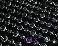 ROUND ACRYLIC CRYSTAL GARLAND STRAND CHAIN HANGING DIAMOND WEDDING TREE DECOR