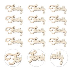 15Pcs Eco Friendly Wooden Wedding Wood Piece Family Decor for Party