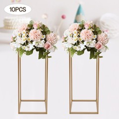 10PC 31.5 in Tall Gold Metal Flower Stand for Wedding Table Centerpieces GOOD