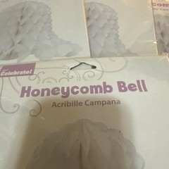 White Bells Honeycomb Paper Decorations – 11” – 6 Count – Elegant Paper Party