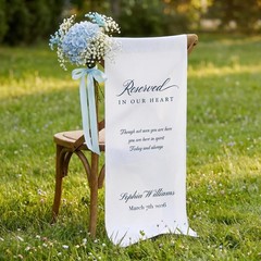 Rustic Memorial Wedding Chair Sign Reserved Banner Loved Ones