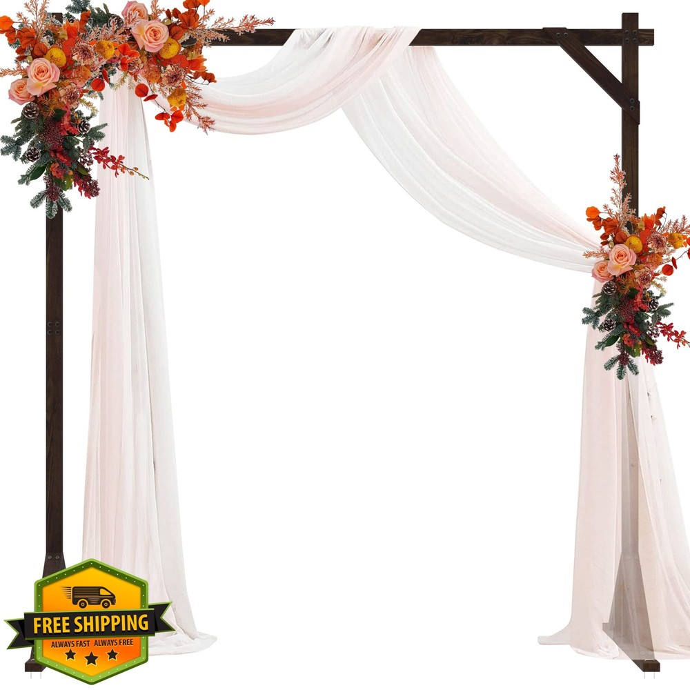 Fomcet Brown 7.2FT X 7.1FT Wedding Arch Stand
