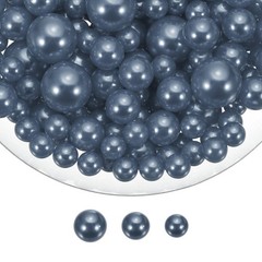 200Pcs Pearl Bead for Vase Filler 20/14/10mm Floating Beads(Dark Gray)