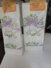 2 Vintage Party Table Covers Wedding Bells Chapel Retro 80s Bridal Paper Art