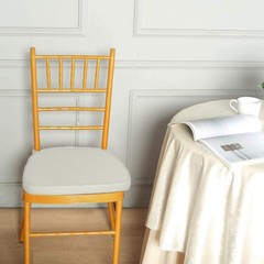 White POLYESTER CUSHION for CHIAVARI CHAIR Wedding Ceremony Dinner Decoration