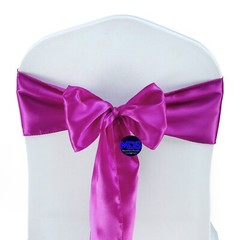 100 MAGENTA VIOLET Satin Chair Sashes Bows Wedding Party Banquet Event DIY Décor