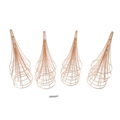 10pcs Flowered Iron Trumpet Vase Elegant Wedding Centerpieces Gold Vases