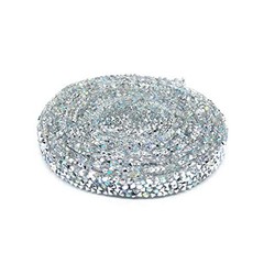 3 Yards Rhinestone Ribbon, Rhinestone Ribbon 1.0CM / 0.39inch Width Crystal AB