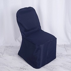 6 Navy Blue Polyester BANQUET CHAIR COVERS Wedding Ceremony Party Decorations