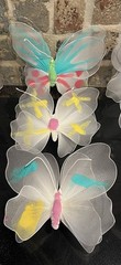 Nylon Mesh 12 Handmade Butterflies Home Decor. 2c.