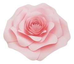 Decor In The Box 5 piece Handmade Paper Flower Set, Fully Assembled (Light Pink)