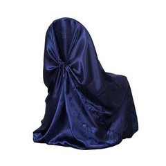6 Navy Blue SATIN UNIVERSAL CHAIR COVER Wedding Banquet Reception Decorations