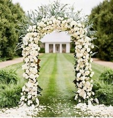 7.9ft Metal Army Green Arch Outdoor Wedding Decoration Party Prom Garden Floral