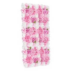 6 Pack 3D Artificial Floral Panels Silk Flower Backdrop for Party Wedding