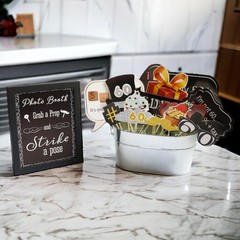 60th Birthday Photo Booth Props – 31-pc Selfie Props with 8 x 10-Inch Sign, 4…