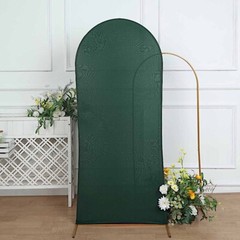 6 ft HUNTER GREENn Matte Fitted Spandex Round Top Arch Backdrop STAND COVER