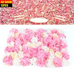 12 PCS Artificial Flowers Wall Panel for DIY Wedding Street Background Decor