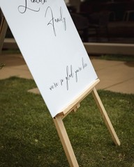 Wedding Welcome Sign – White Acrylic Mirror Wedding Sign -Wedding Signage-Decor