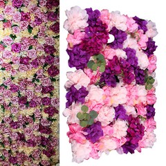 Artificial Flower Wall – Lifelike Silk & Plastic for Indoor/Outdoor Use, Easy