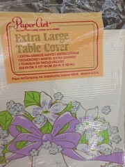 2 Vintage Party Table Covers Wedding Bells Chapel Retro 80s Bridal Paper Art