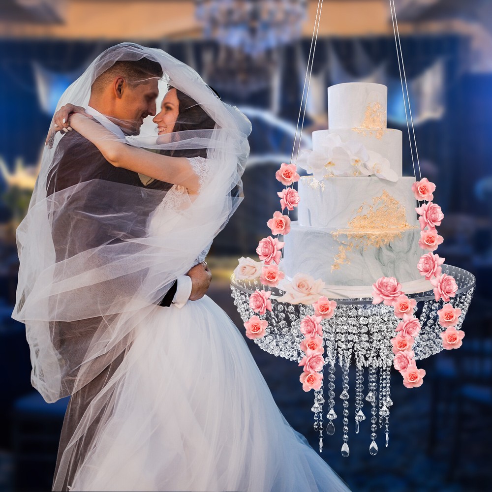Cake Swing Stand Venue Decor Hanging Rack Acrylic 60cm Wedding Cake Stand