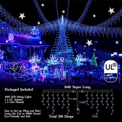1600 LED 164FT Outdoor Christmas Lights Plug in 8 Modes with Timer Dimmable C…